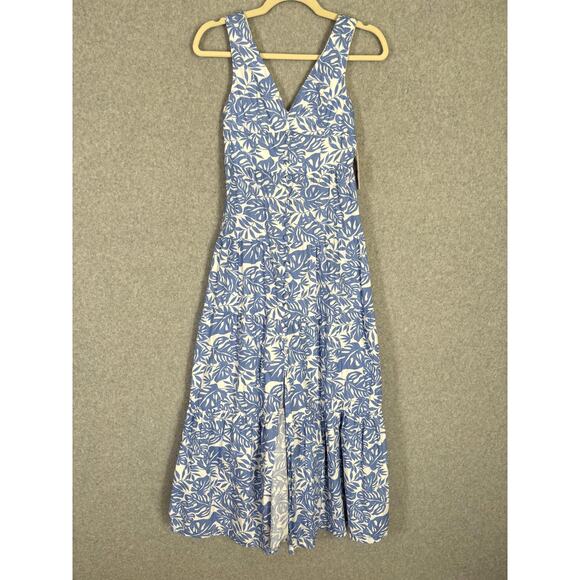 Jessica Simpson Dress XS Tiered Smocked Palm Cottage Resort Mediterranean Cruise